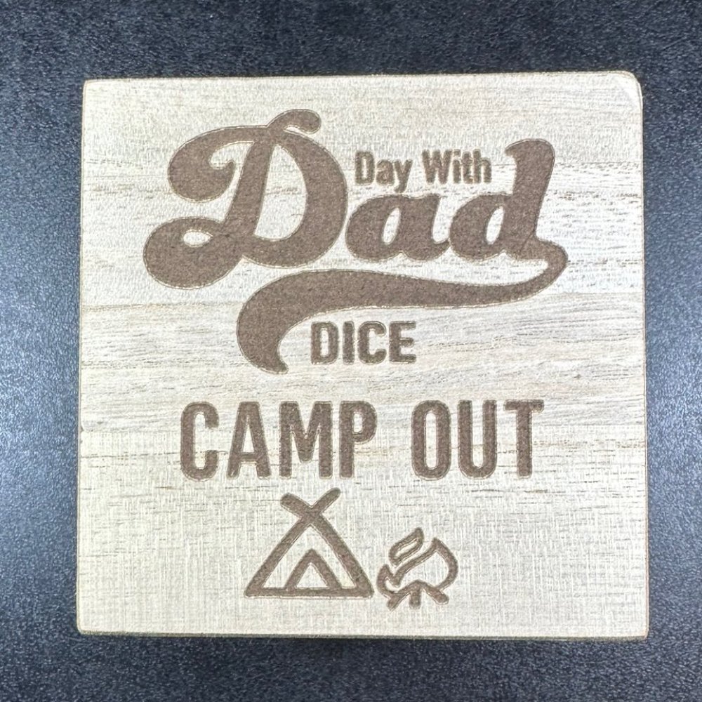 Celebrate -Message Dice Activity chooser  -Day with Dad ,Movie night, bike ride